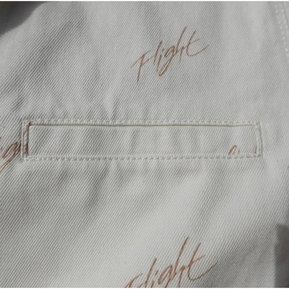 Jordan Flight Heritage Button Up Top Script Logo White FN5769-133 Medium - Picture 3 of 9